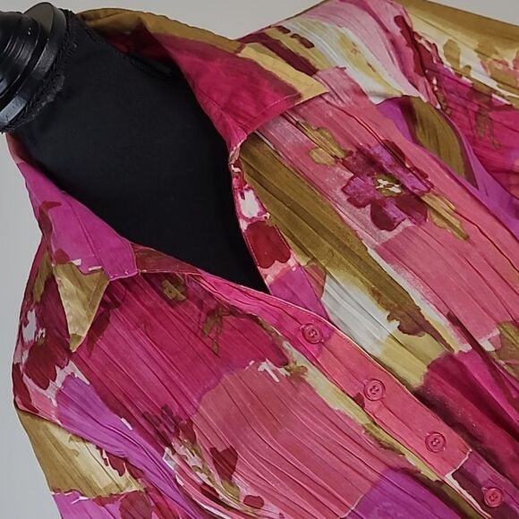 Lemon Grass sz L 100% poly top - Picture 2 of 8
